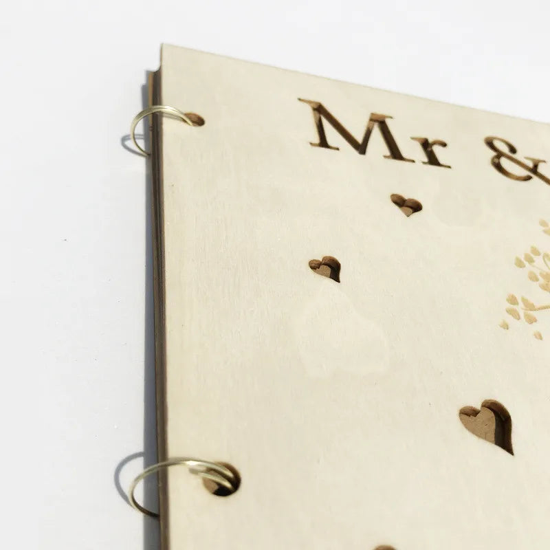 Wedding Wood Signature Guest Book