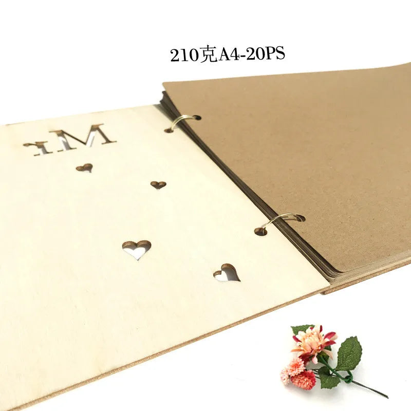 Wedding Wood Signature Guest Book