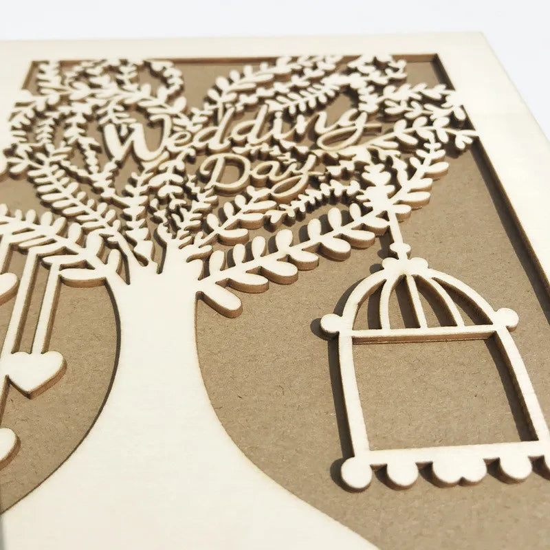 Wedding Wood Signature Guest Book