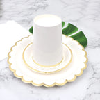 Elegant White Porcelain Disposable Tableware