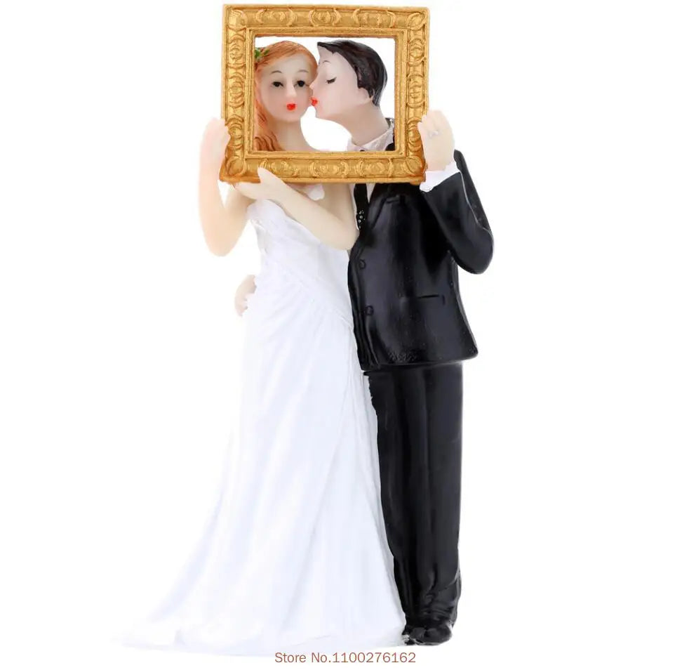 Romantic Bride and Groom Cake Toppers