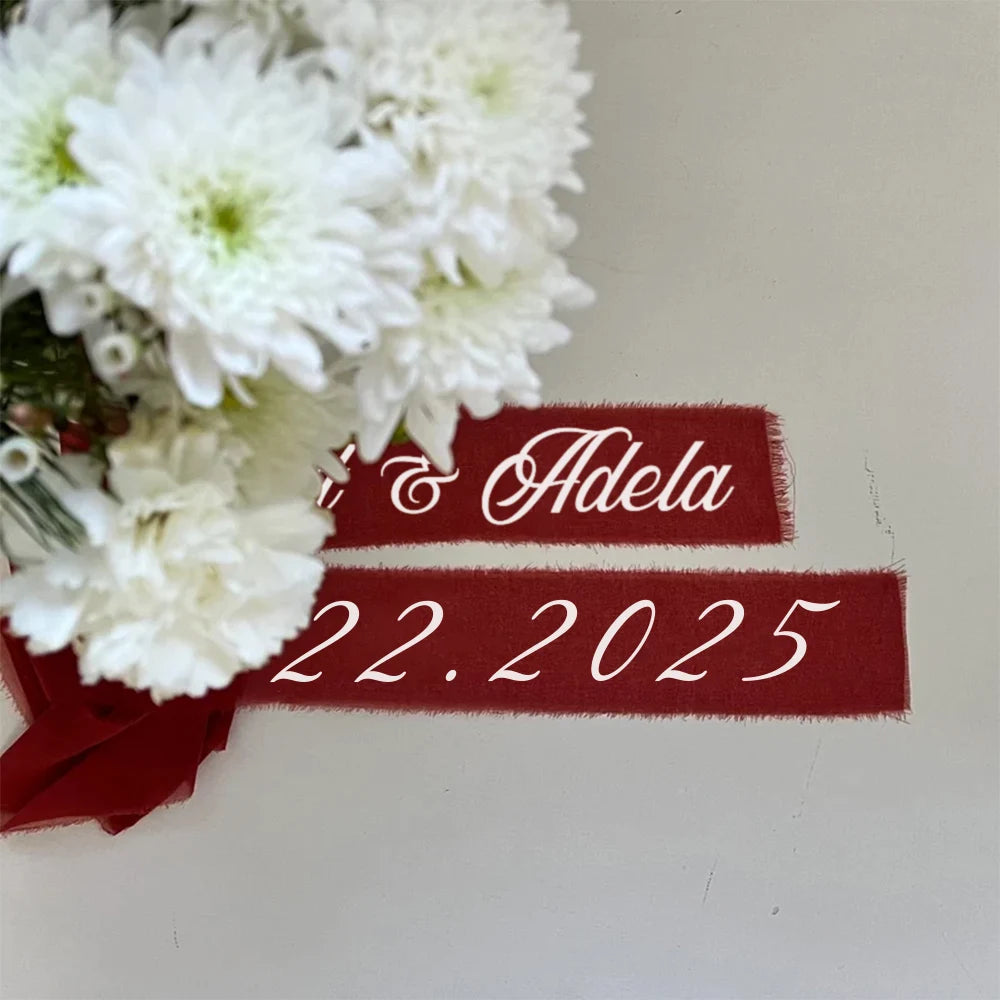 Personalized Bridal Bouquet Ribbon