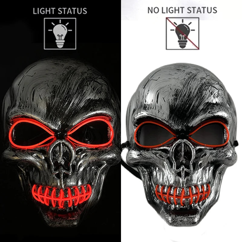 Halloween Film Theme Glowing Scary Mask LED