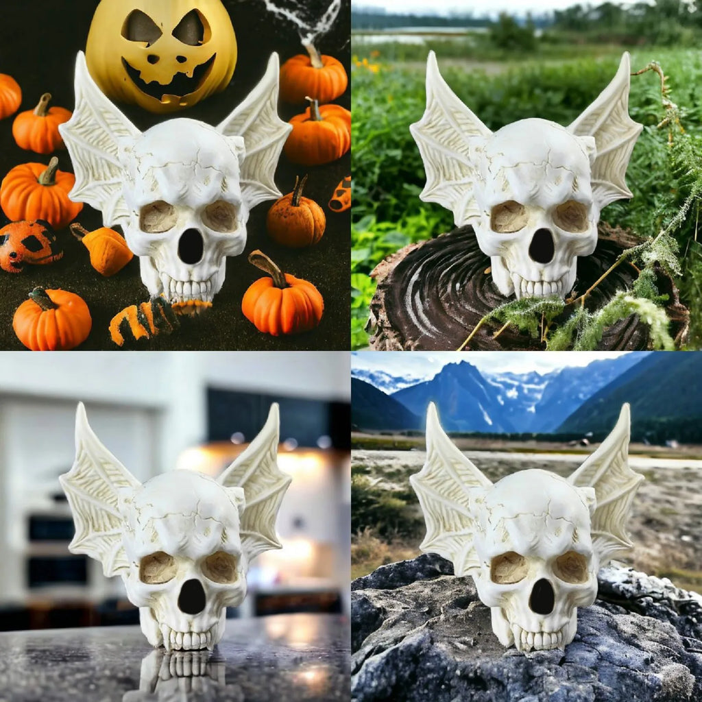 ‌Halloween Bat Skull Decor Spooky Gothic Elegant