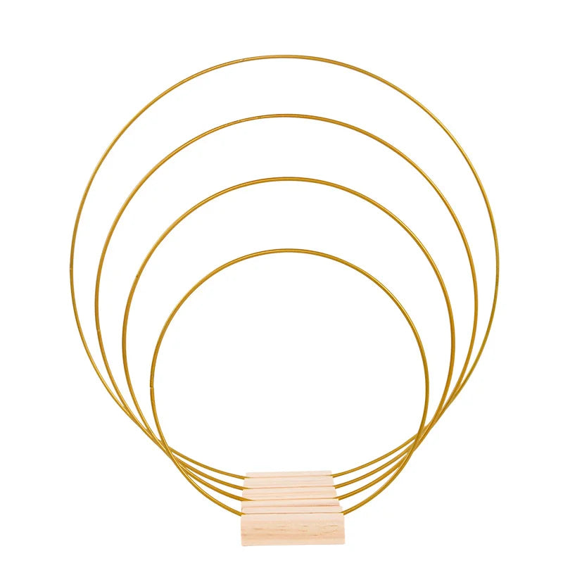 Gold Wreath Wooden Base