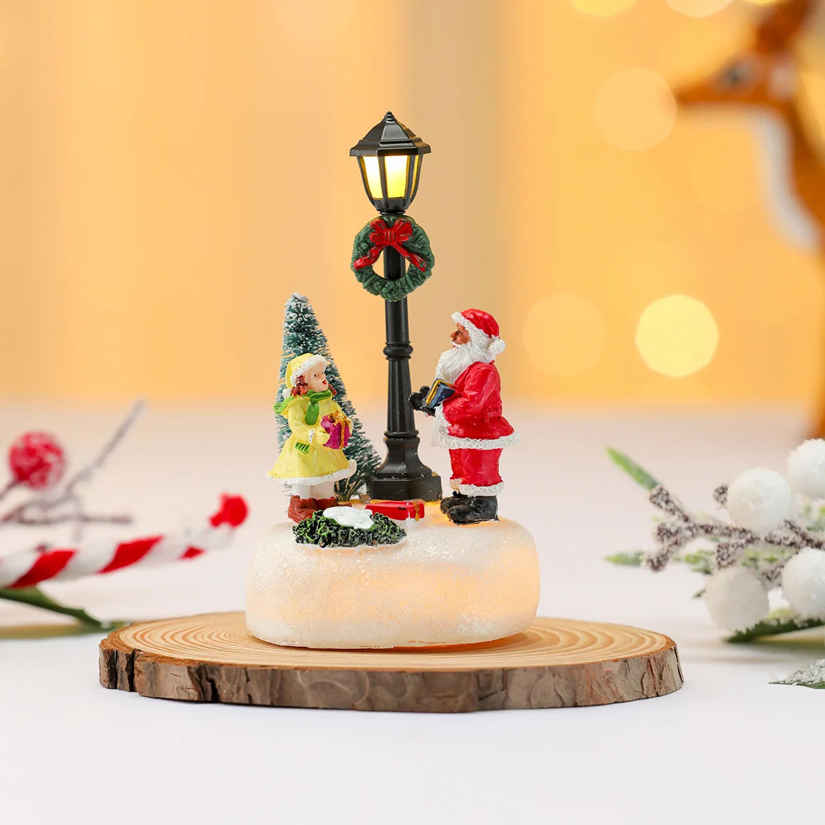 Cute Christmas Statue Led Lights,