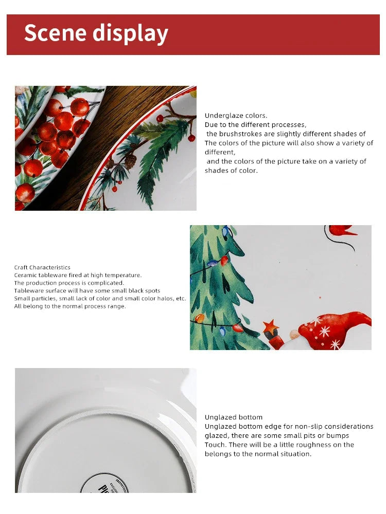 Christmas Ceramic Dinner Plate