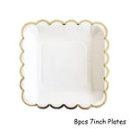 Elegant White Porcelain Disposable Tableware