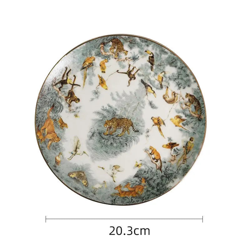 Equatorial jungle bone china Tea Set