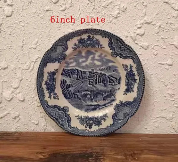 White and Blue porcelain complete tableware and tea set