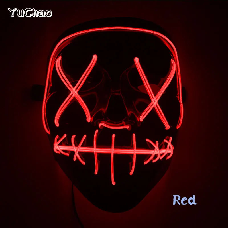 Halloween Film Theme Glowing Scary Mask LED
