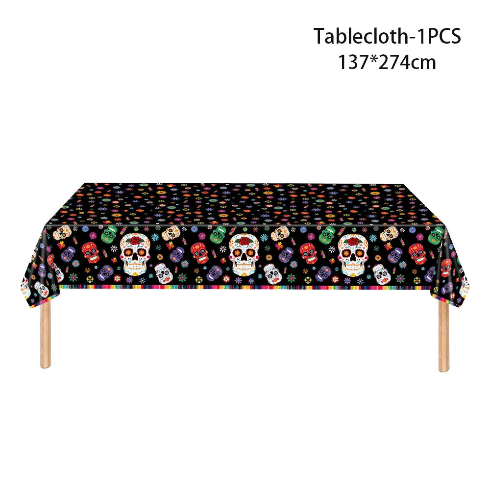 Halloween Dia de los Metros Disposable Tableware