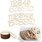 Elegant Wooden Table Numbers for Wedding Reception