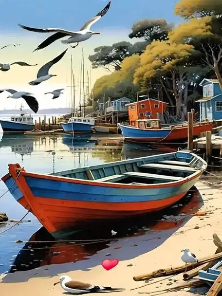 DIY Coloring By Numbers Boat Sailboat