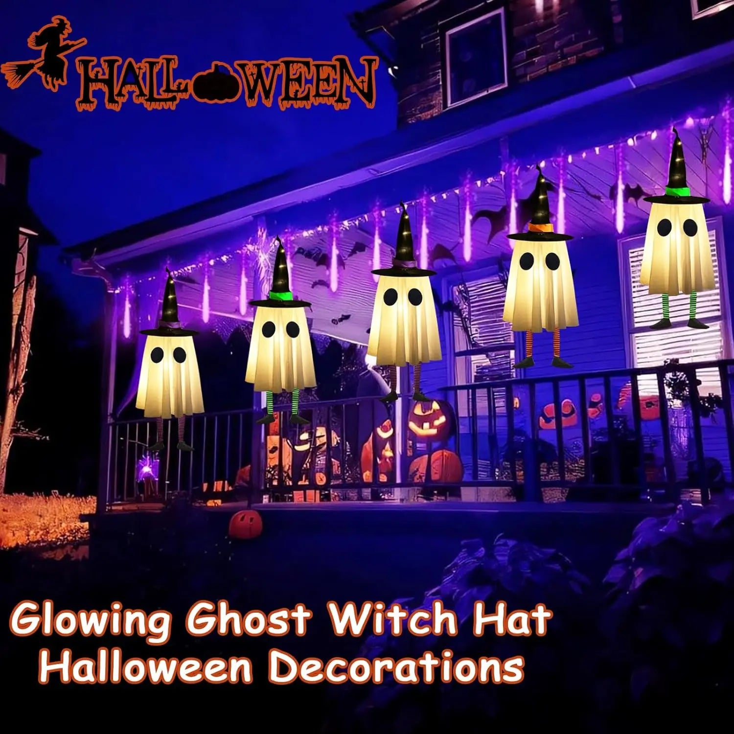 Halloween Hanging Ghosts Outside Decoration