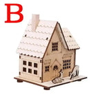 Christmas LED Light Wooden House