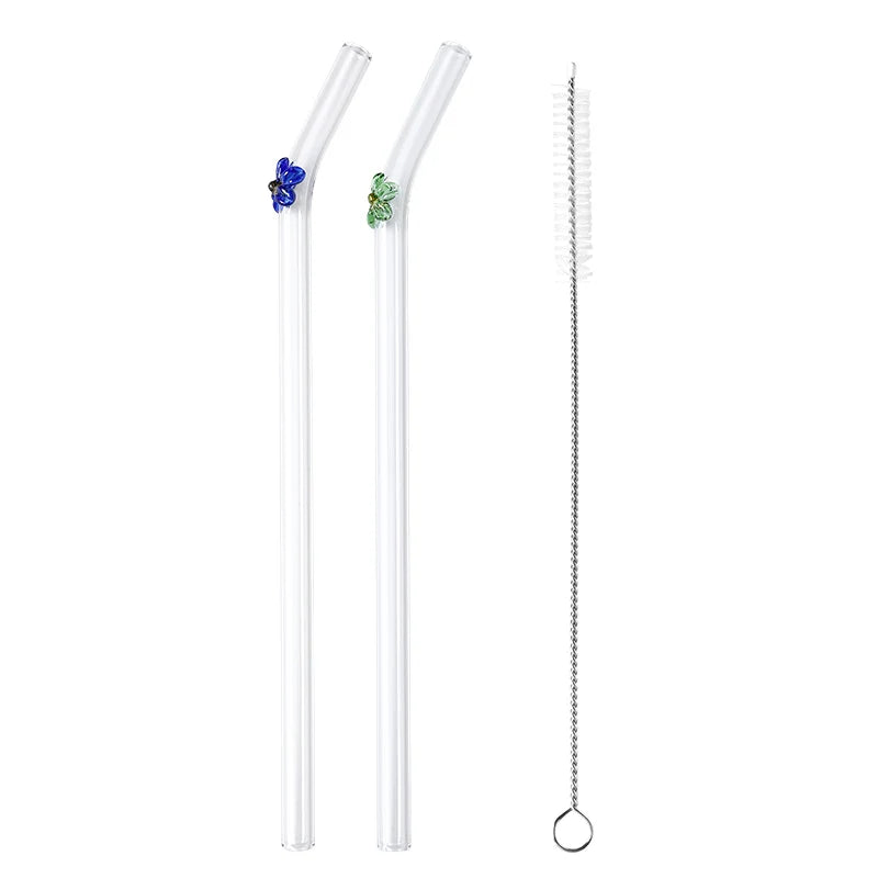Reusable Butterfly Straws multicolor