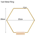 Gold Wreath Wooden Base