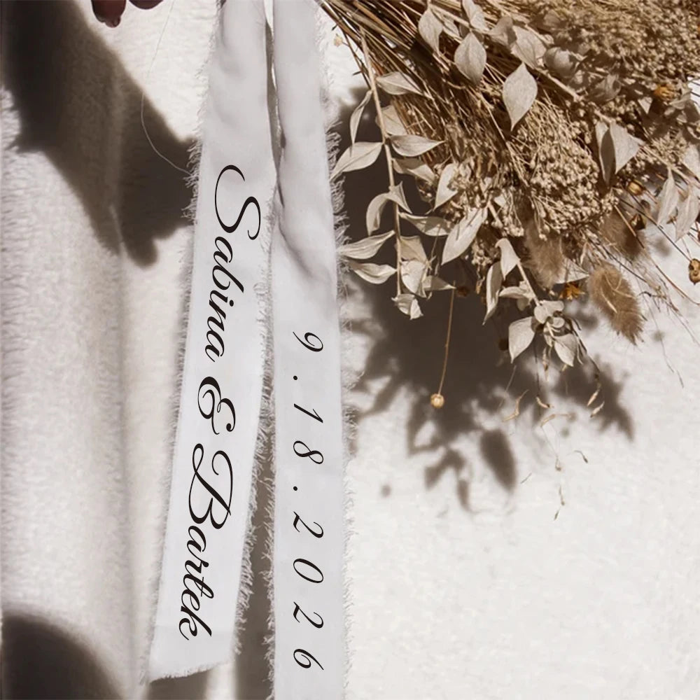 Personalized Bridal Bouquet Ribbon