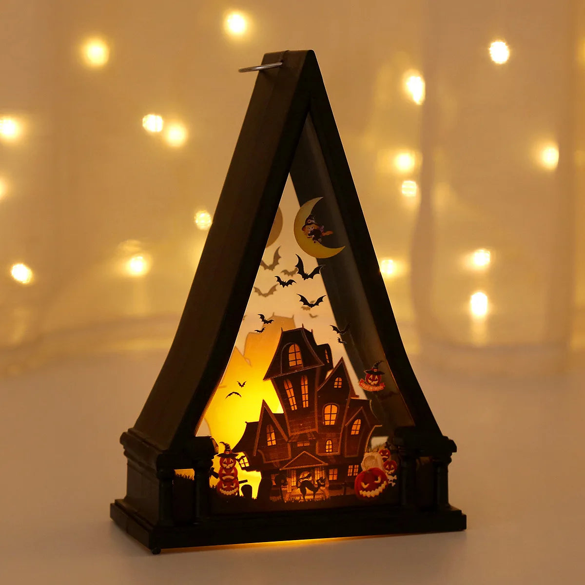 Halloween desktop ornaments retro led lantern pendant