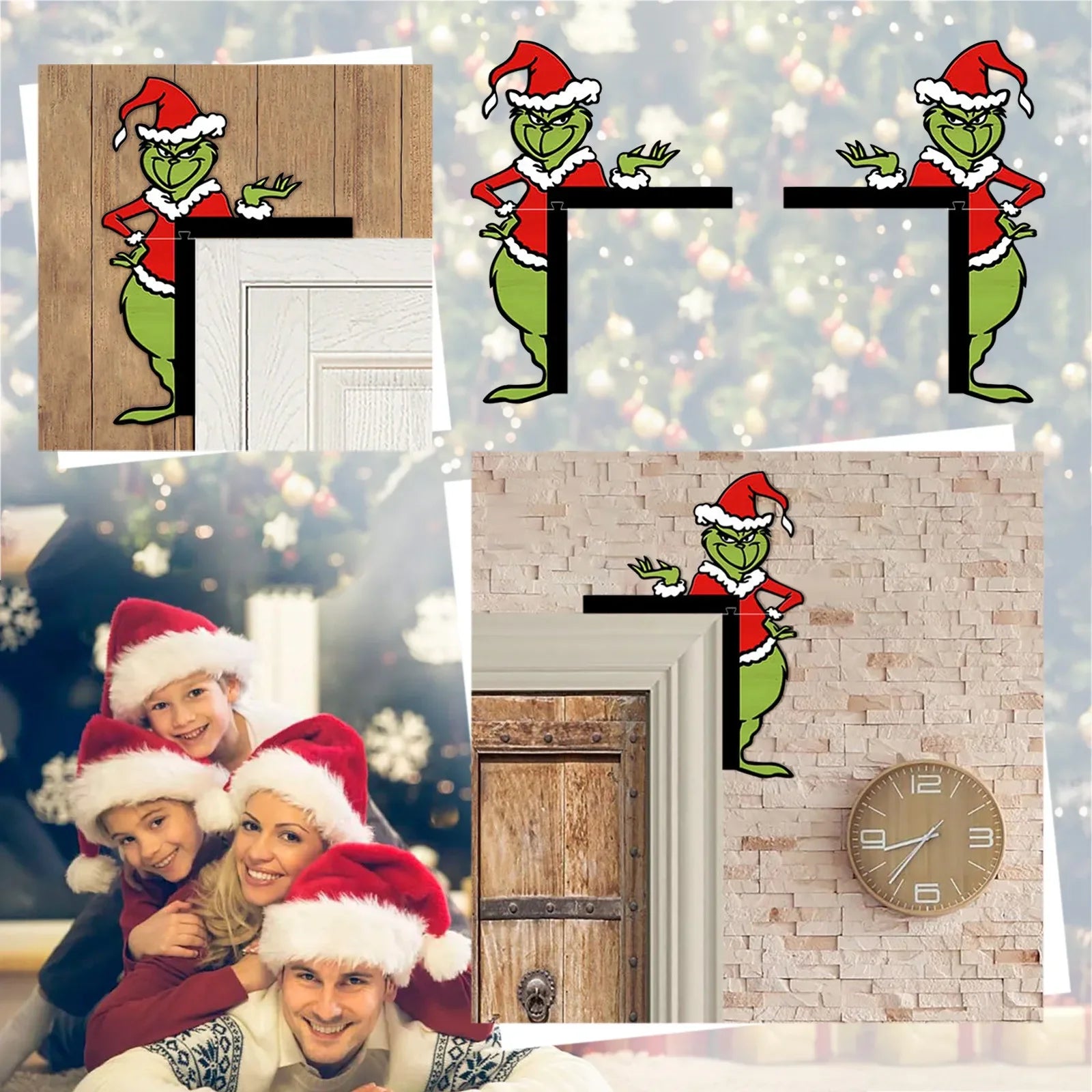 Christmas Door Decorations Door Corner Decorations Xmas Door Frame Decoration