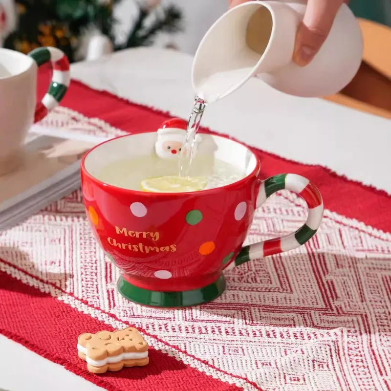 Christmas ceramic breakfast cup