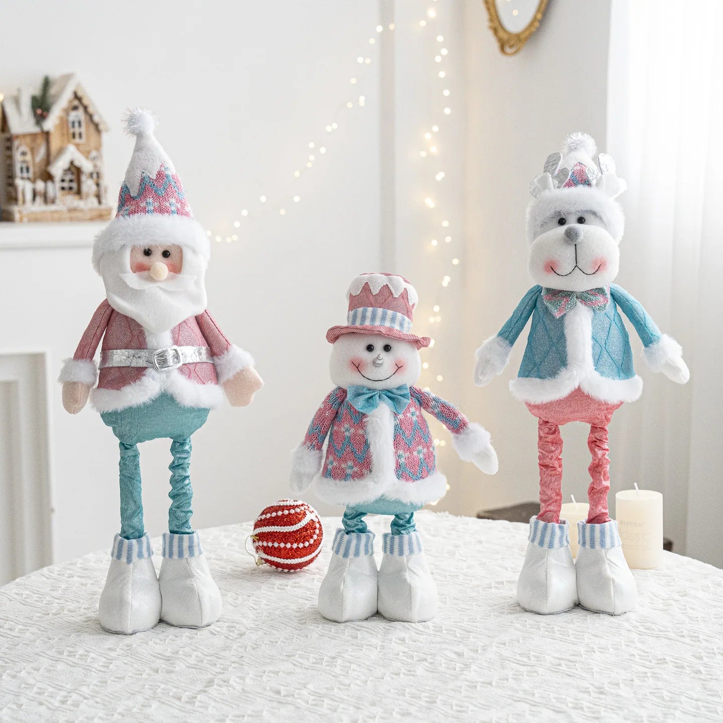 Christmas decorations - Santa Claus, snowmen, and reindeer, holiday decorations for Christmas, birthday parties, and holidays