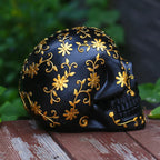 Halloween Black and Gold Elegant Pattern Skull Decoration