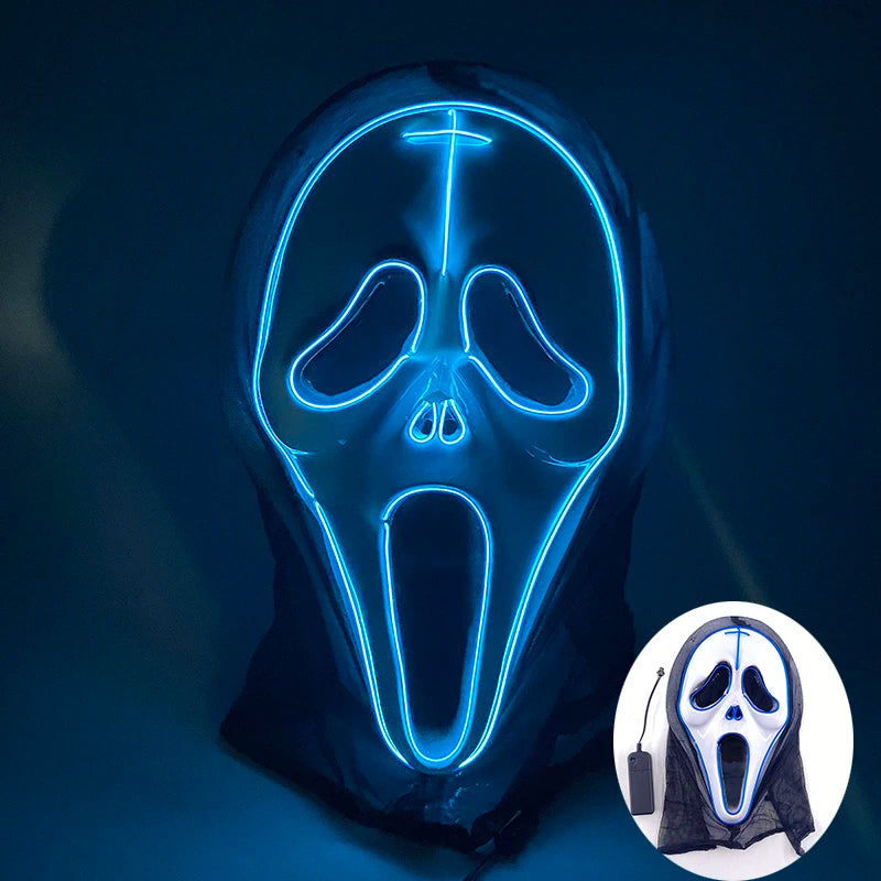 Halloween Film Theme Glowing Scary Mask LED