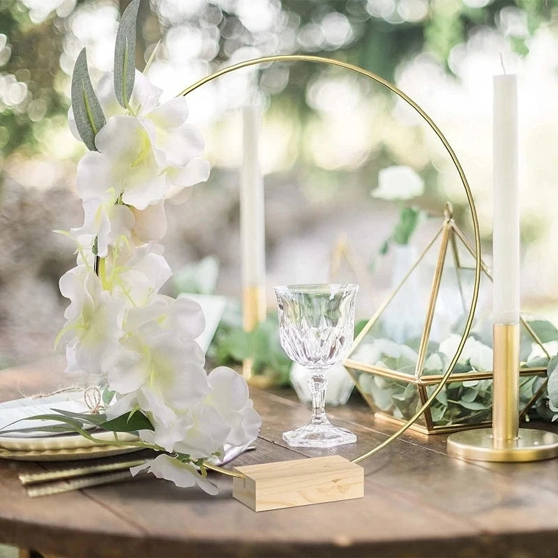 Gold Wreath Wooden Base