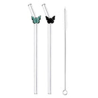 Reusable Butterfly Straws multicolor