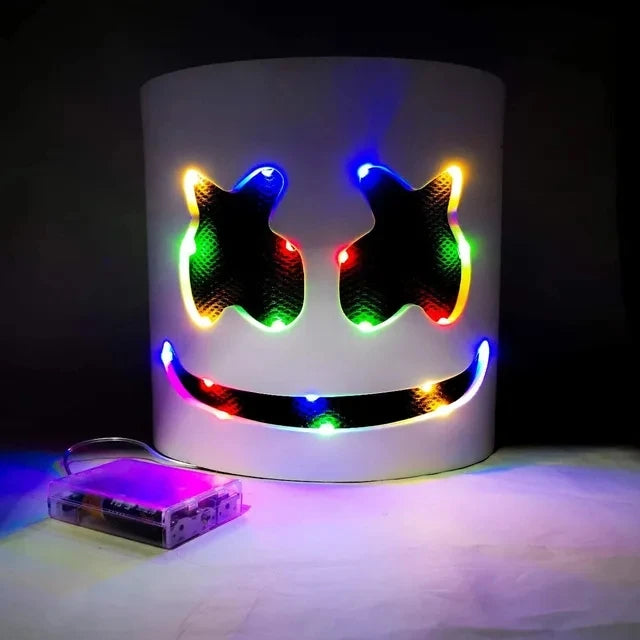 Halloween Neon Marshmallow Mask LED