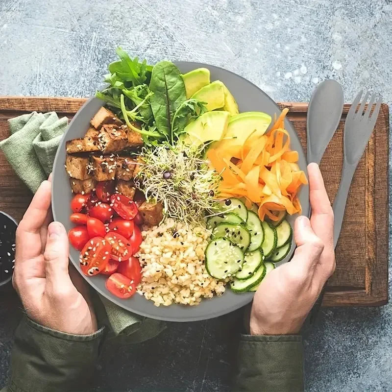 Wheat Straw Dishes 16 Pieces/set