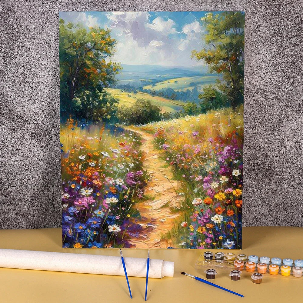 Painting By Numbers Adults Crafts Flowers Mountains