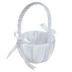 White Flower silk Basket