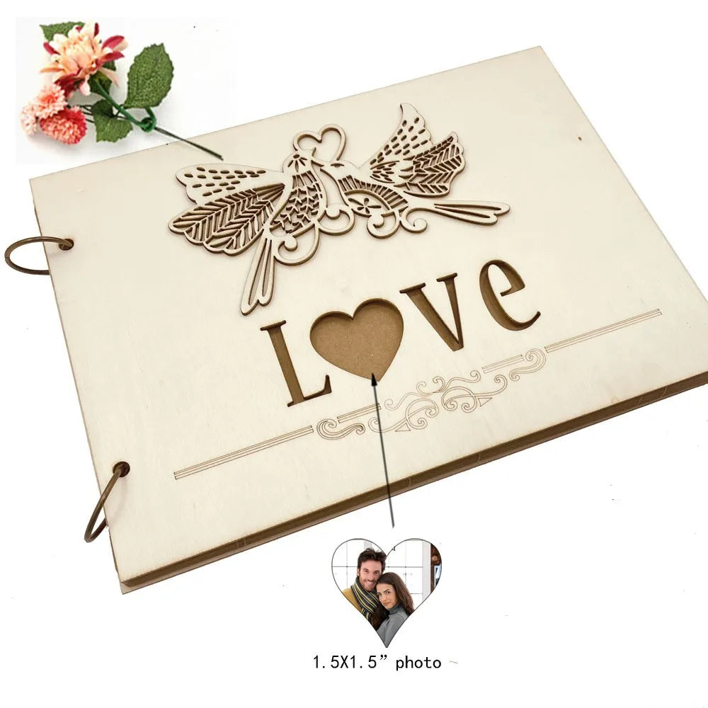 Wedding Wood Signature Guest Book