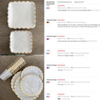 Elegant White Porcelain Disposable Tableware