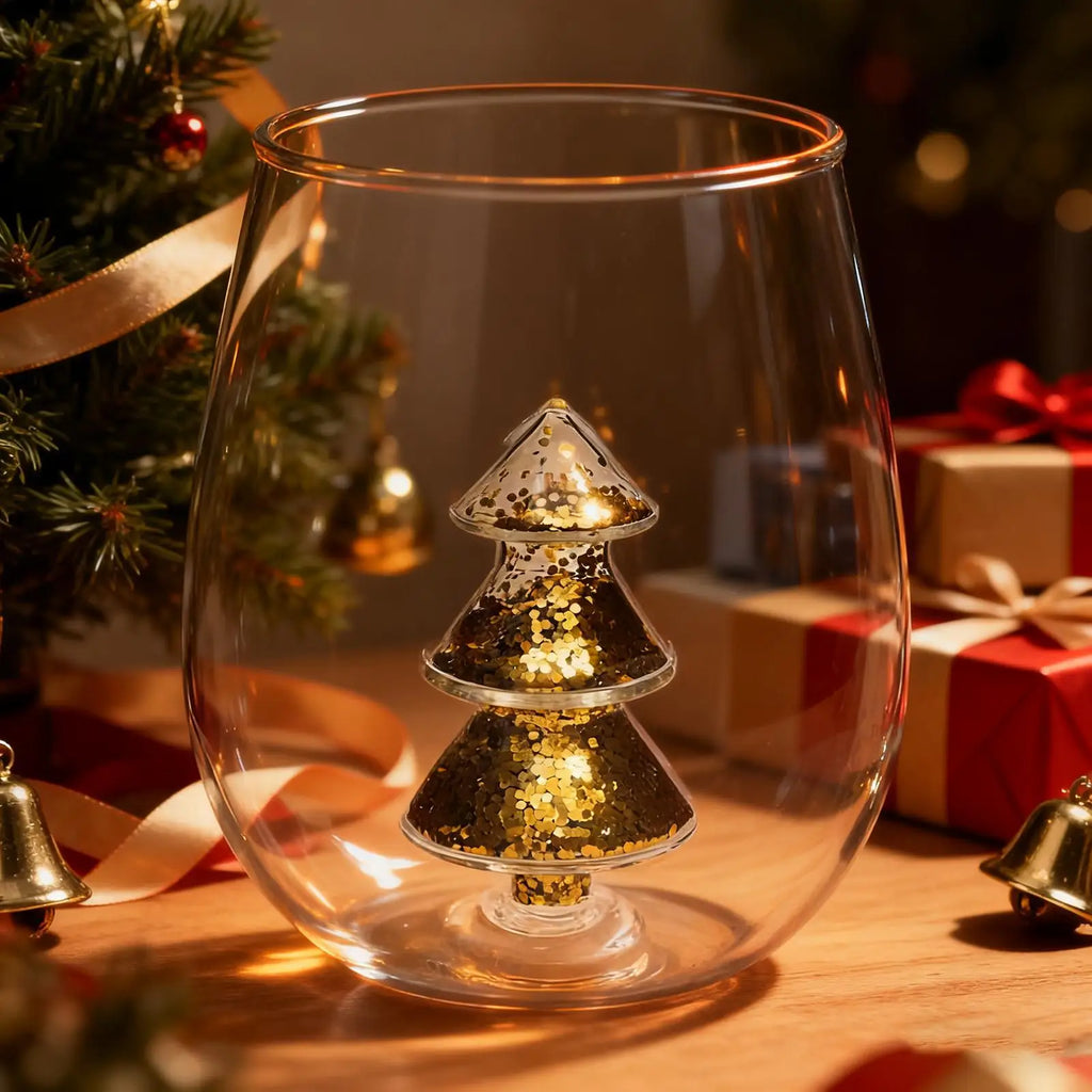 Christmas Tree Glass Cup