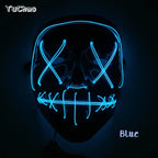 Halloween Film Theme Glowing Scary Mask LED