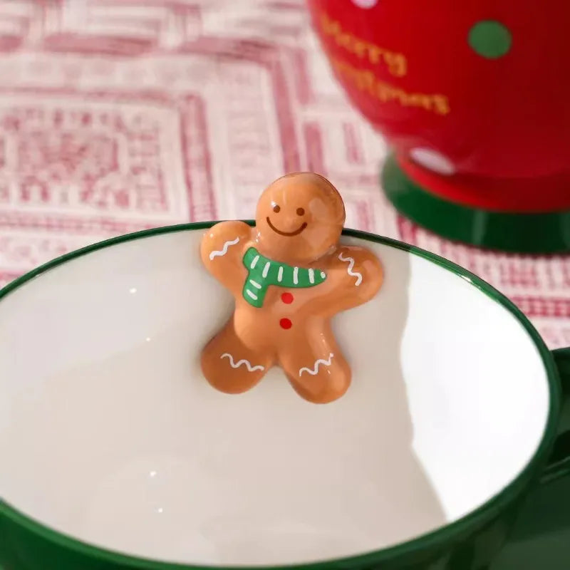 Christmas ceramic breakfast cup
