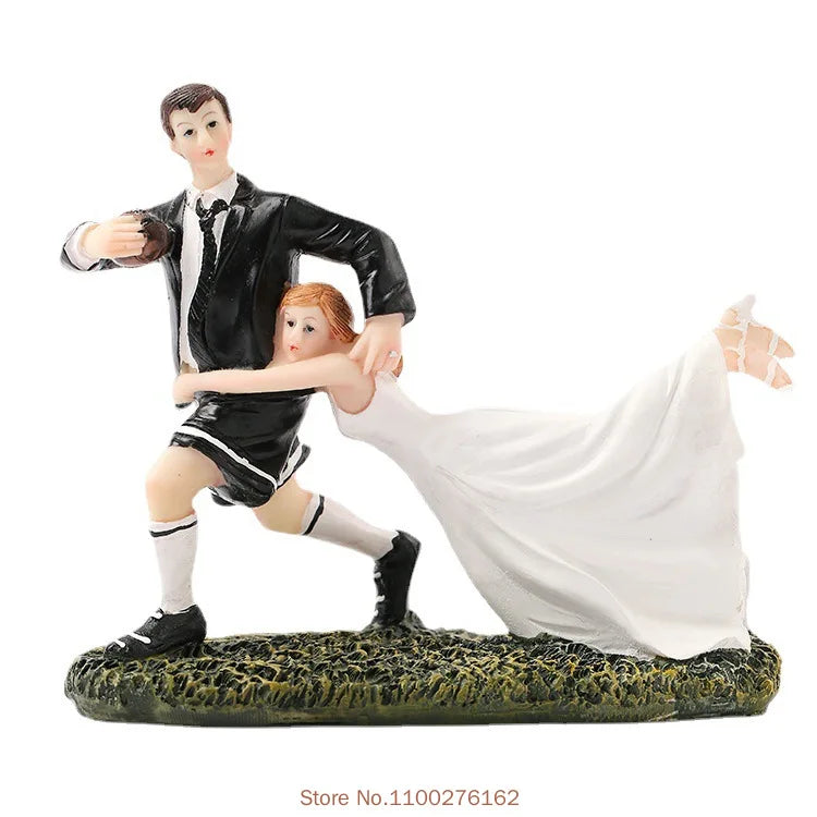 Romantic Bride and Groom Cake Toppers