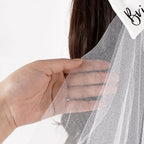 White Bride Bow Veil