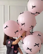 5pcs Wedding Pink Bow Balloon