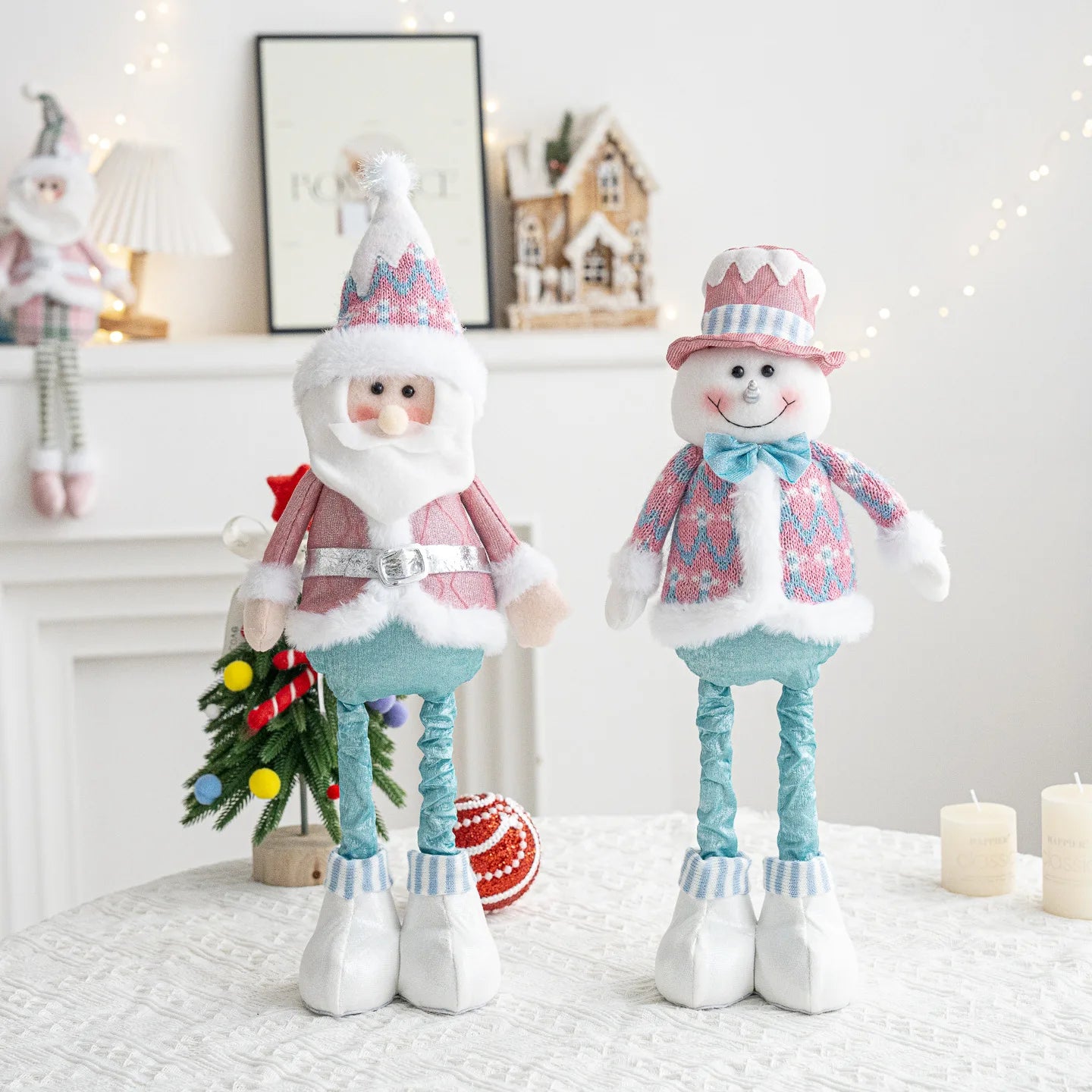 Christmas decorations - Santa Claus, snowmen, and reindeer, holiday decorations for Christmas, birthday parties, and holidays