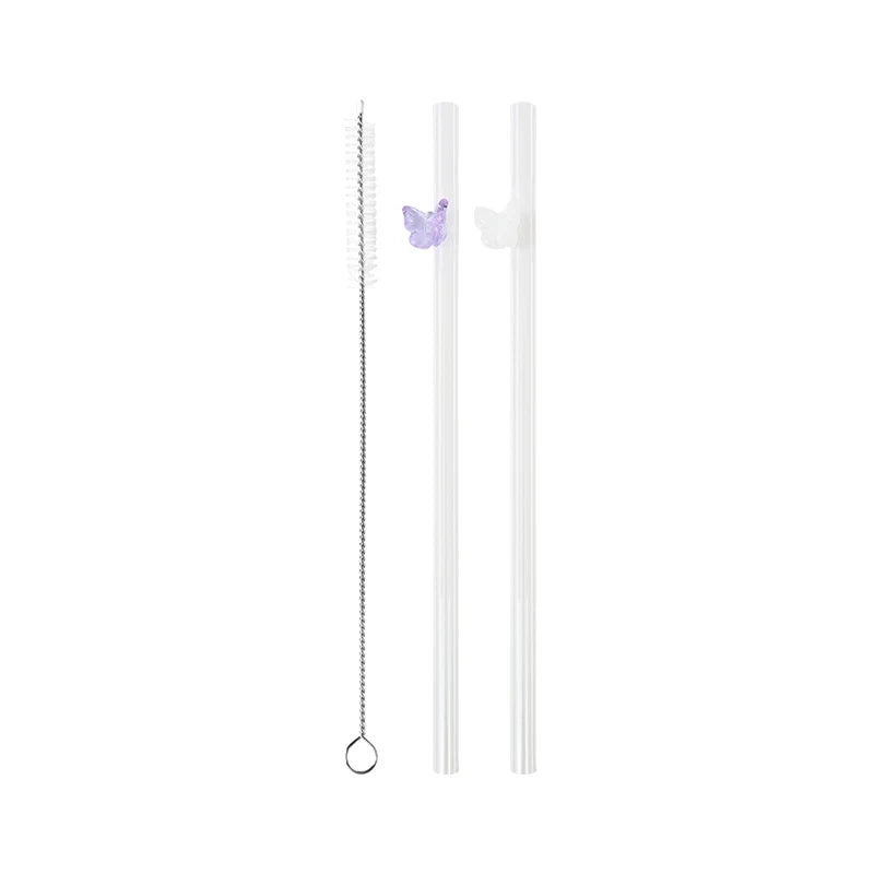 Reusable Butterfly Straws multicolor
