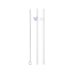 Reusable Butterfly Straws multicolor