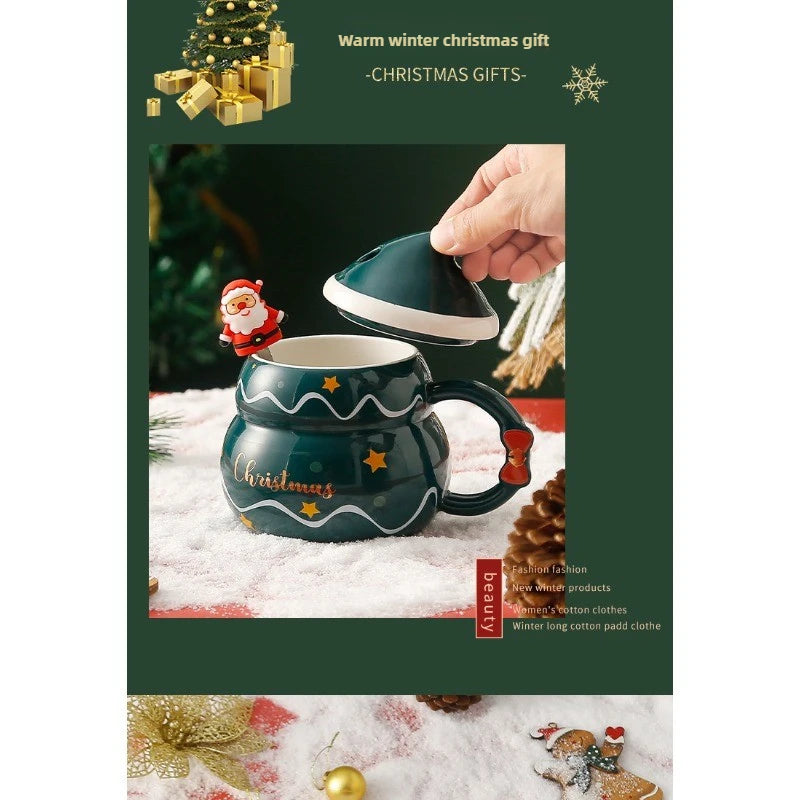 Creative and cute Christmas cup/covered spoon gift box