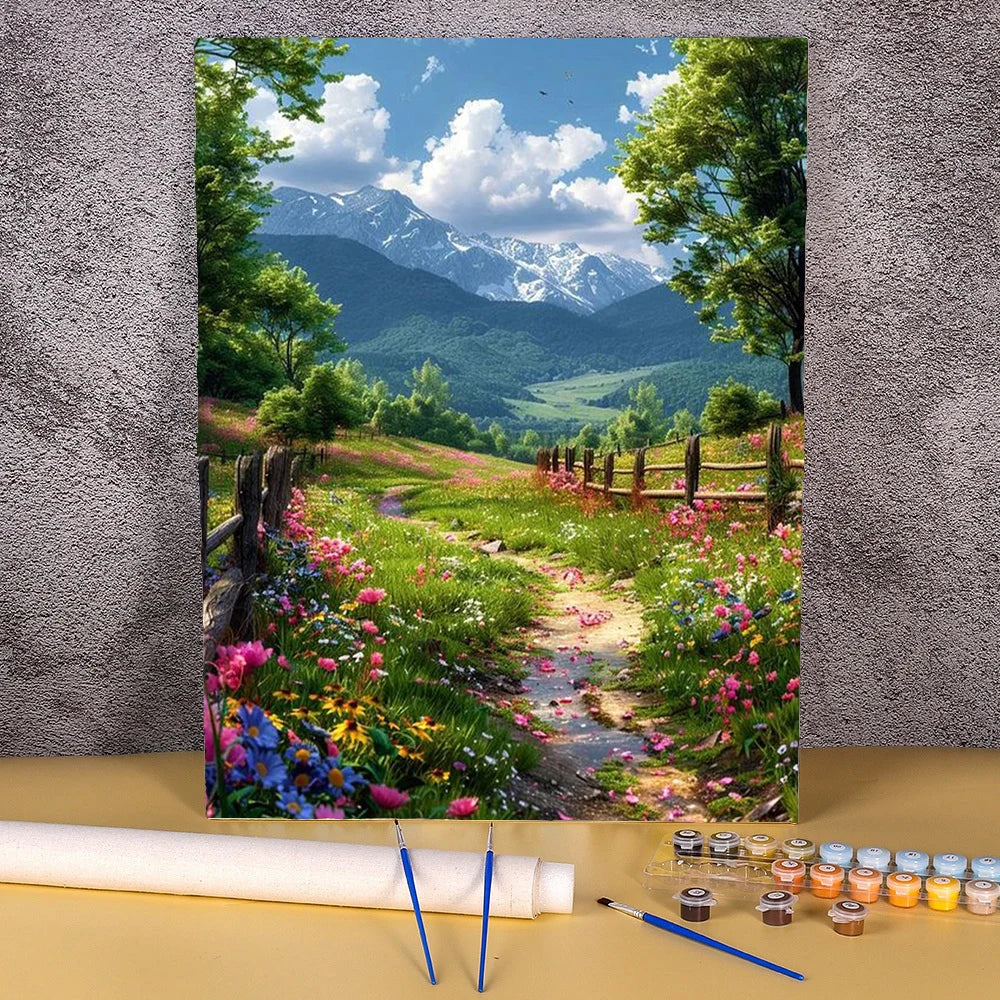 Painting By Numbers Adults Crafts Flowers Mountains