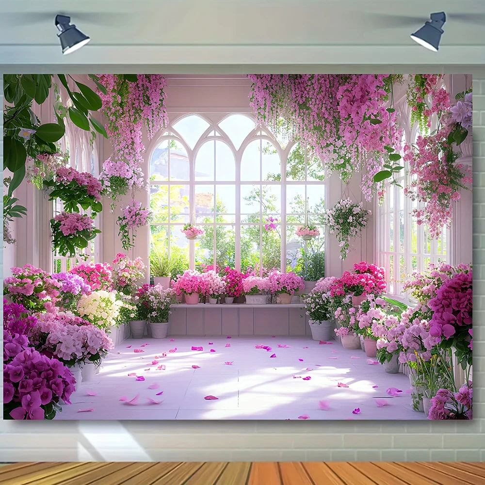 Wedding Flowers Curtain Backdrop