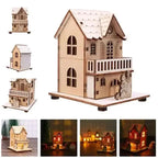 Christmas LED Light Wooden House